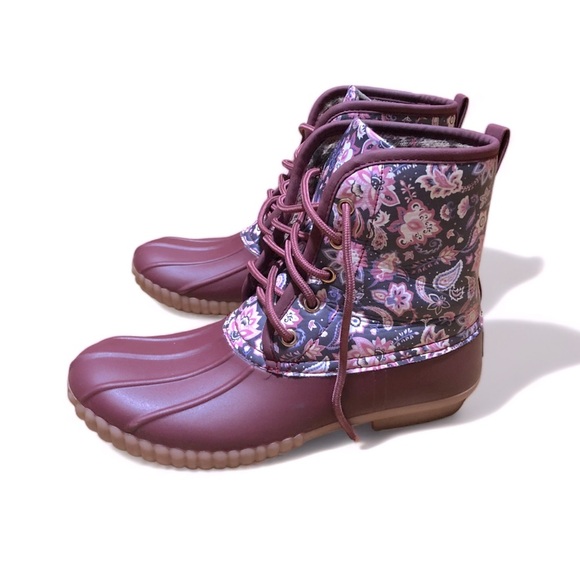 Simply Southern RAIN BOOTS LACE UP - BLOOM - Picture 2 of 4